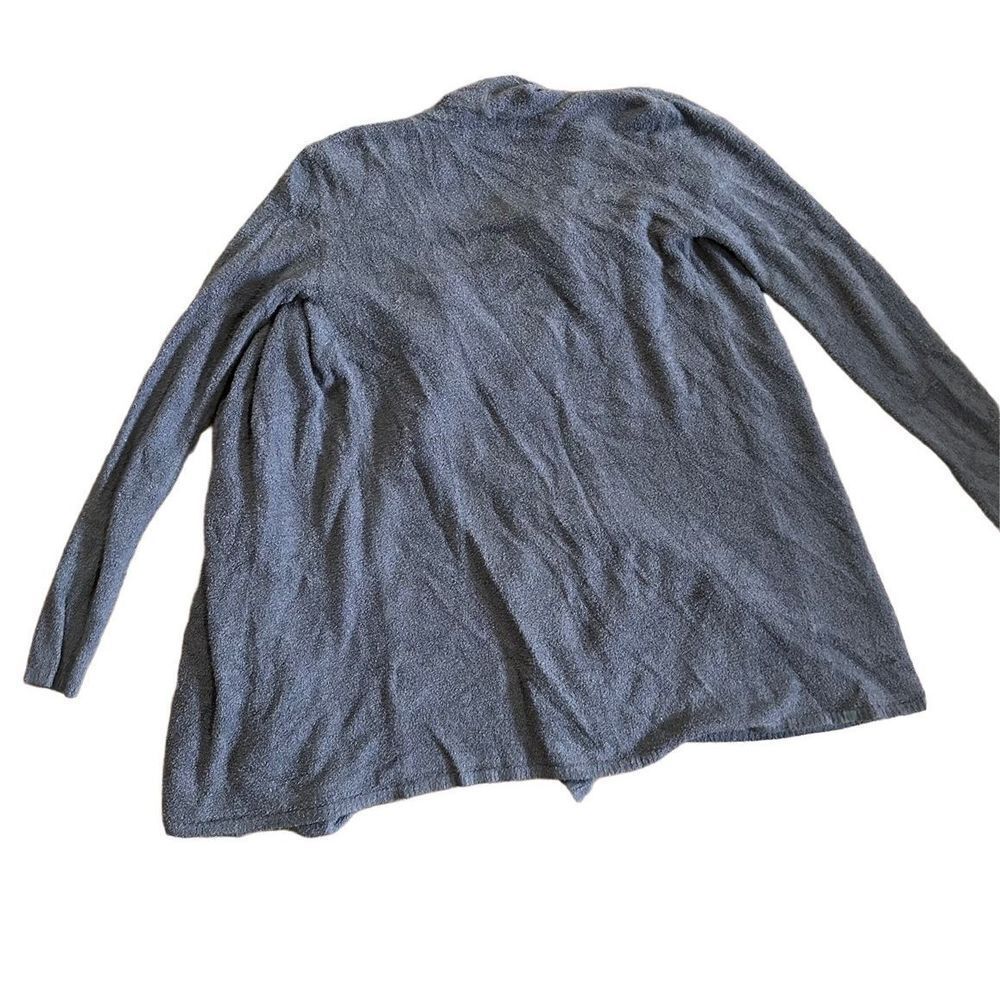 Barefoot Dreams Bamboo Chic Lite Knit cardigan 436 sz S/M Gray - Picture 3 of 8